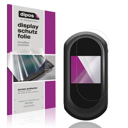 Klare Displayschutzfolie von dipos passend für NNYYMH Cam-814-FX, präziser Zuschnitt und blasenfrei montiert