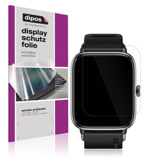 Klare Displayschutzfolie von dipos passend für Noise ColorFit Pro 4, präziser Zuschnitt und blasenfrei montiert