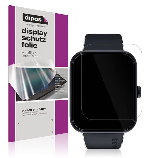 Klare Displayschutzfolie von dipos passend für Noise ColorFit Pulse Go Buzz, präziser Zuschnitt und blasenfrei montiert