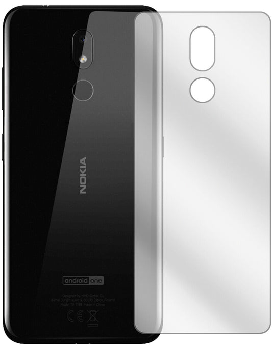 Klare Displayschutzfolie von dipos passend für Nokia 3.2 Rückseite, präziser Zuschnitt und blasenfrei montiert