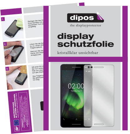 Klare Displayschutzfolie von dipos passend für Nokia 46024, präziser Zuschnitt und blasenfrei montiert