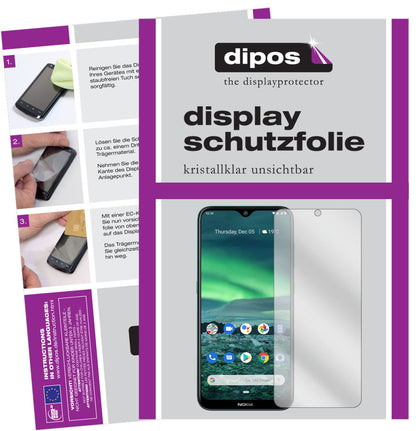 Klare Displayschutzfolie von dipos passend für Nokia 46083, präziser Zuschnitt und blasenfrei montiert