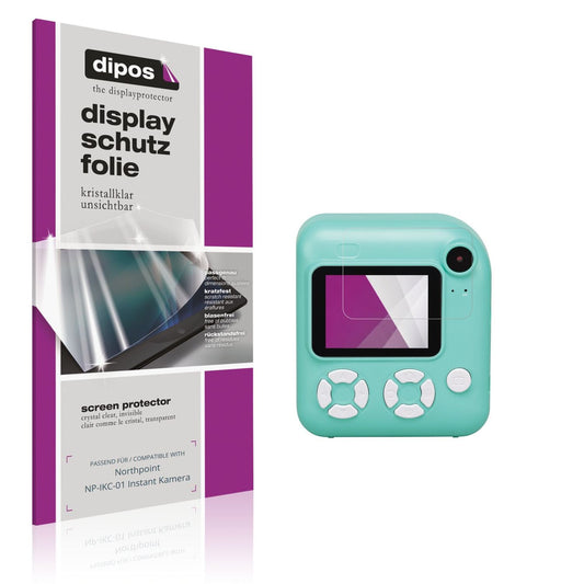 Klare Displayschutzfolie von dipos passend für Northpoint NP-IKC-01 Instant Kamera, präziser Zuschnitt und blasenfrei montiert