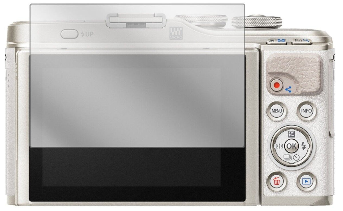 Klare Displayschutzfolie von dipos passend für Olympus Pen E-PL9, präziser Zuschnitt und blasenfrei montiert