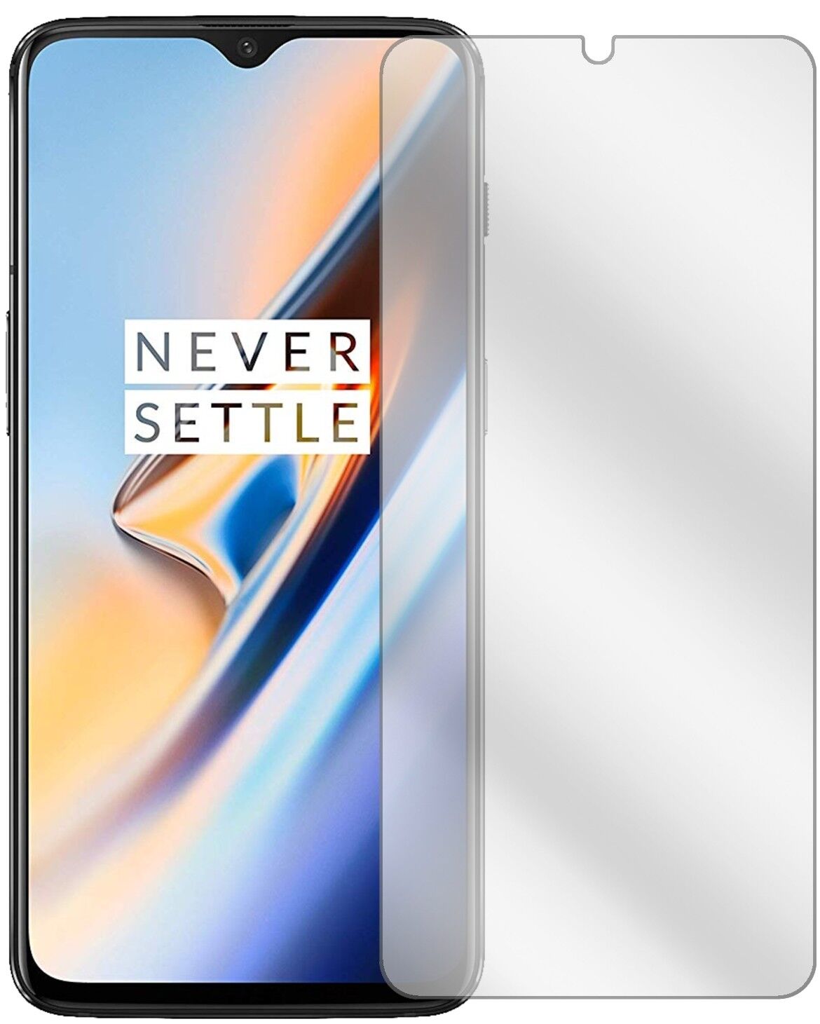 Klare Displayschutzfolie von dipos passend für OnePlus 6T, präziser Zuschnitt und blasenfrei montiert