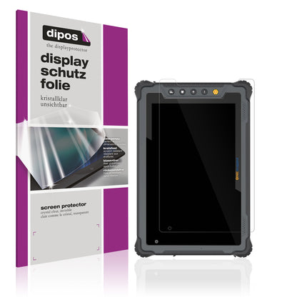 Klare Displayschutzfolie von dipos passend für ONERugged Tablet M80J, präziser Zuschnitt und blasenfrei montiert
