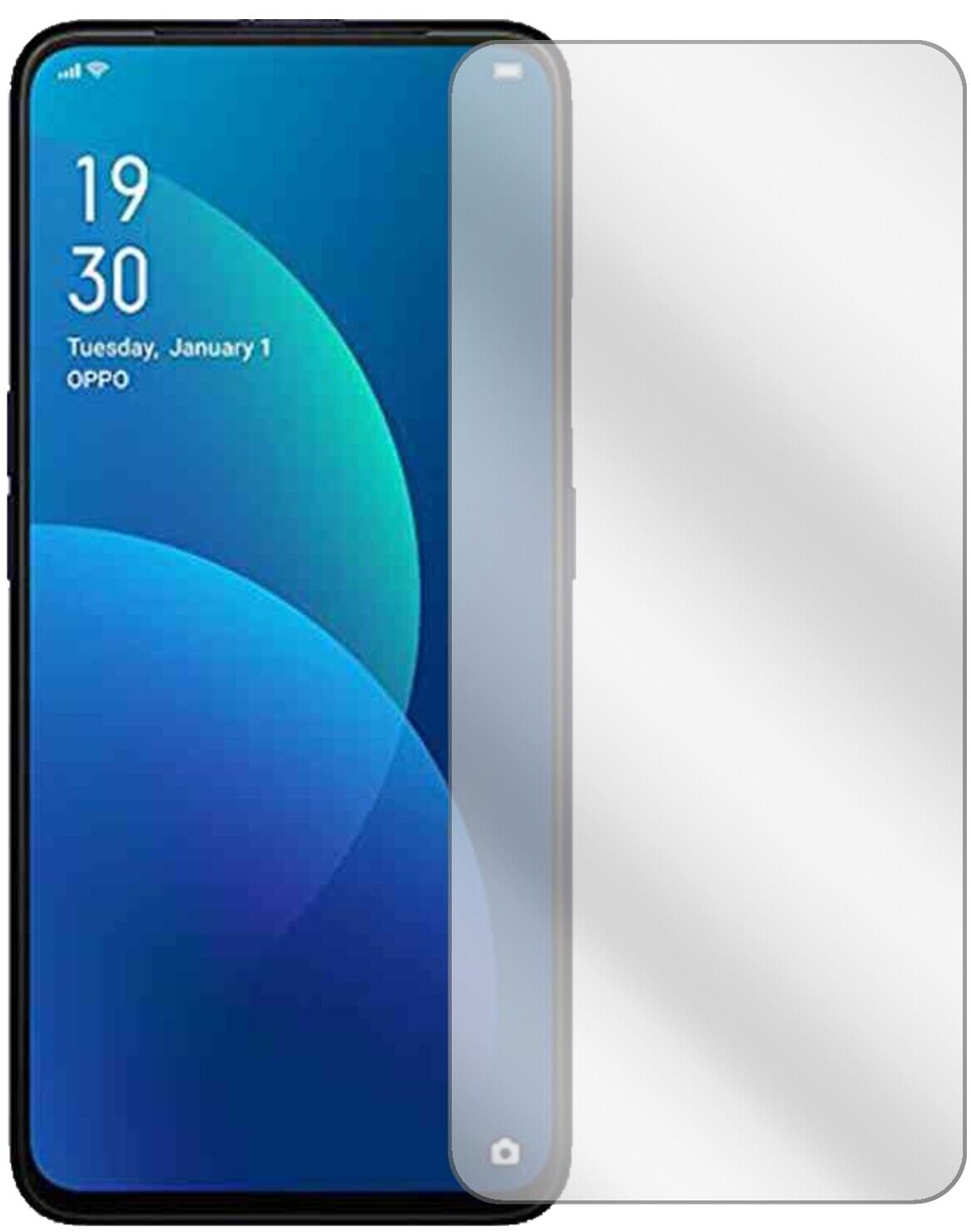 Klare Displayschutzfolie von dipos passend für Oppo F11, präziser Zuschnitt und blasenfrei montiert