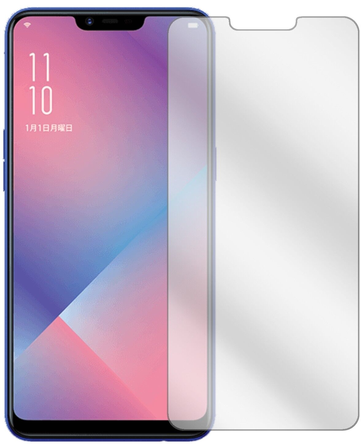 Klare Displayschutzfolie von dipos passend für Oppo R15 Neo, präziser Zuschnitt und blasenfrei montiert