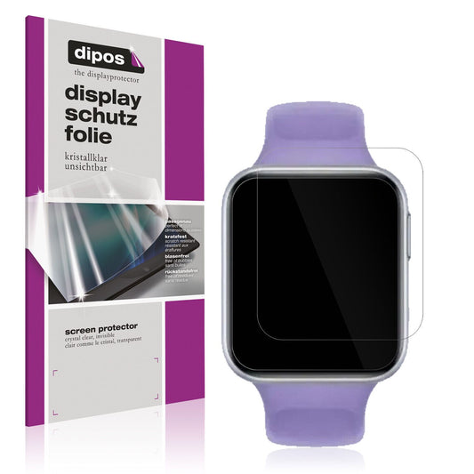Klare Displayschutzfolie von dipos passend für Oppo Watch SE, präziser Zuschnitt und blasenfrei montiert