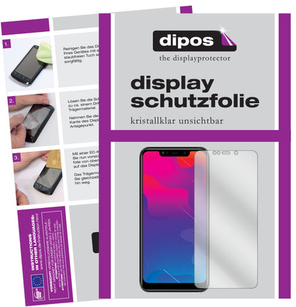 Klare Displayschutzfolie von dipos passend für Panasonic Eluga Z1, präziser Zuschnitt und blasenfrei montiert