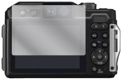 Klare Displayschutzfolie von dipos passend für Panasonic Lumix DC-FT7, präziser Zuschnitt und blasenfrei montiert