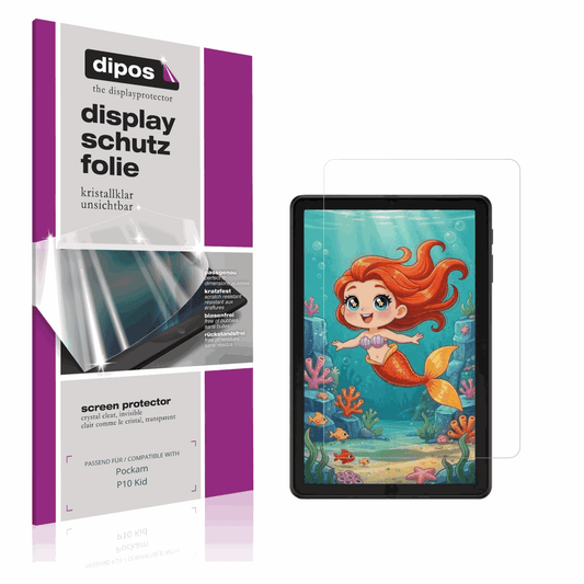 Klare Displayschutzfolie von dipos passend für Pockam P10 Kid, präziser Zuschnitt und blasenfrei montiert