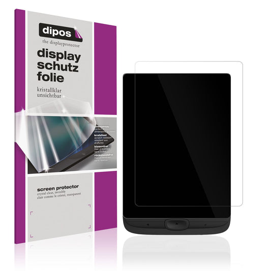 Klare Displayschutzfolie von dipos passend für PocketBook Pova 6 Neo 5G, präziser Zuschnitt und blasenfrei montiert