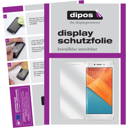 Klare Displayschutzfolie von dipos passend für R7 Oppo, präziser Zuschnitt und blasenfrei montiert