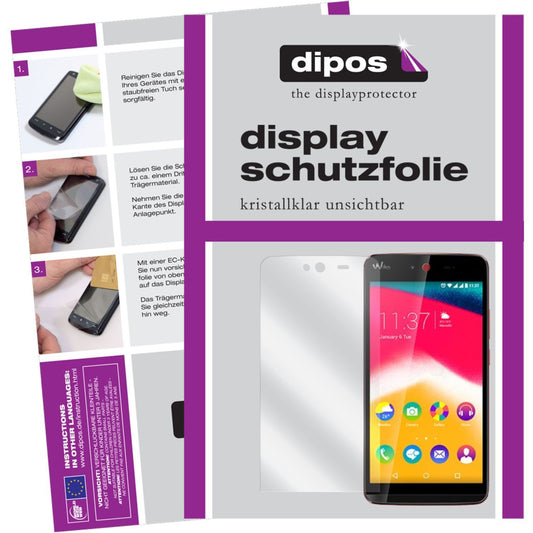 Klare Displayschutzfolie von dipos passend für Rainbow Jam Wiko, präziser Zuschnitt und blasenfrei montiert