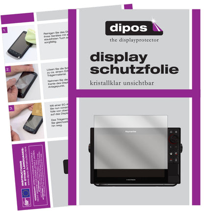 Klare Displayschutzfolie von dipos passend für Raymarine Axiom Pro 16, präziser Zuschnitt und blasenfrei montiert