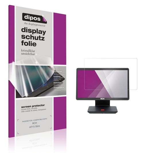 Klare Displayschutzfolie von dipos passend für RCH AT15 Slim, präziser Zuschnitt und blasenfrei montiert