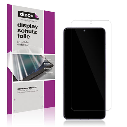 Klare Displayschutzfolie von dipos passend für Redmi K70, präziser Zuschnitt und blasenfrei montiert