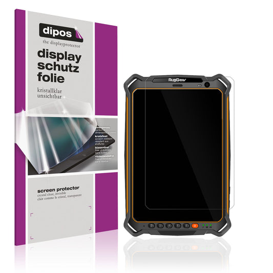 Klare Displayschutzfolie von dipos passend für RugGear RG930i, präziser Zuschnitt und blasenfrei montiert