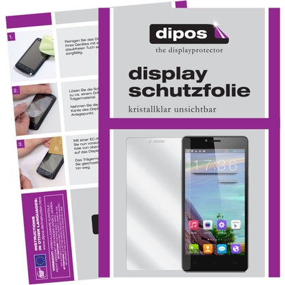 Klare Displayschutzfolie von dipos passend für S208 Cubot, präziser Zuschnitt und blasenfrei montiert