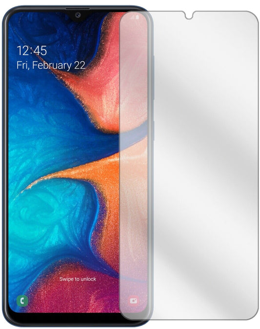 Klare Displayschutzfolie von dipos passend für Samsung Galaxy A20e, präziser Zuschnitt und blasenfrei montiert