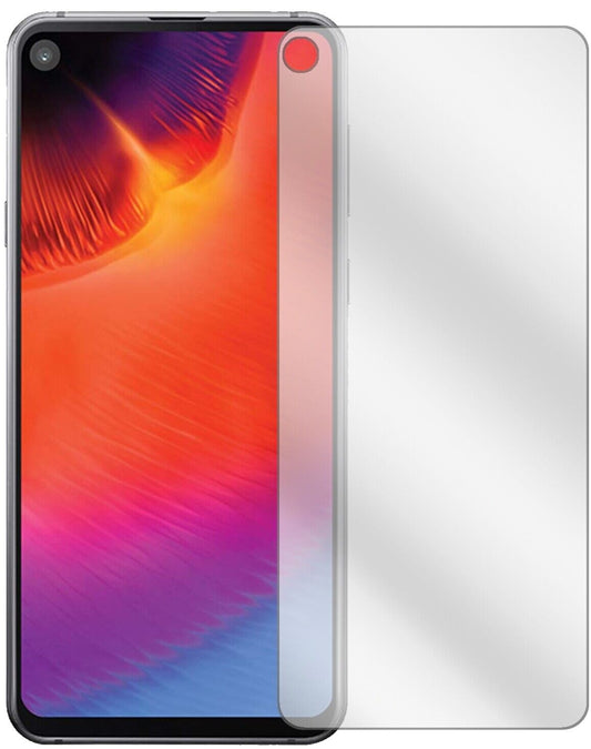 Klare Displayschutzfolie von dipos passend für Samsung Galaxy A8s, präziser Zuschnitt und blasenfrei montiert