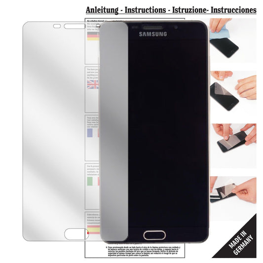 Klare Displayschutzfolie von dipos passend für Samsung Galaxy A9 Pro (SM-A9100), präziser Zuschnitt und blasenfrei montiert