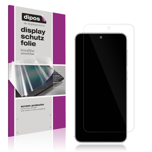 Klare Displayschutzfolie von dipos passend für Samsung Galaxy F56 5G, präziser Zuschnitt und blasenfrei montiert