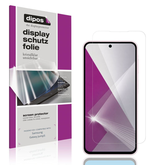 Klare Displayschutzfolie von dipos passend für Samsung Galaxy Jump5, präziser Zuschnitt und blasenfrei montiert