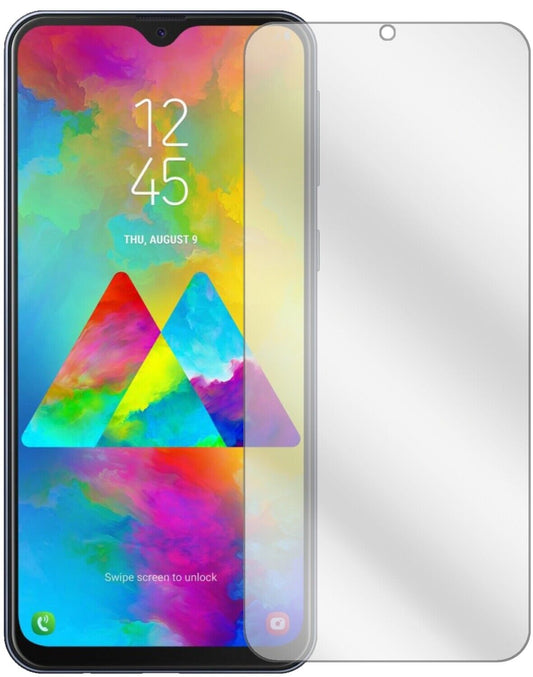 Klare Displayschutzfolie von dipos passend für Samsung Galaxy M20, präziser Zuschnitt und blasenfrei montiert