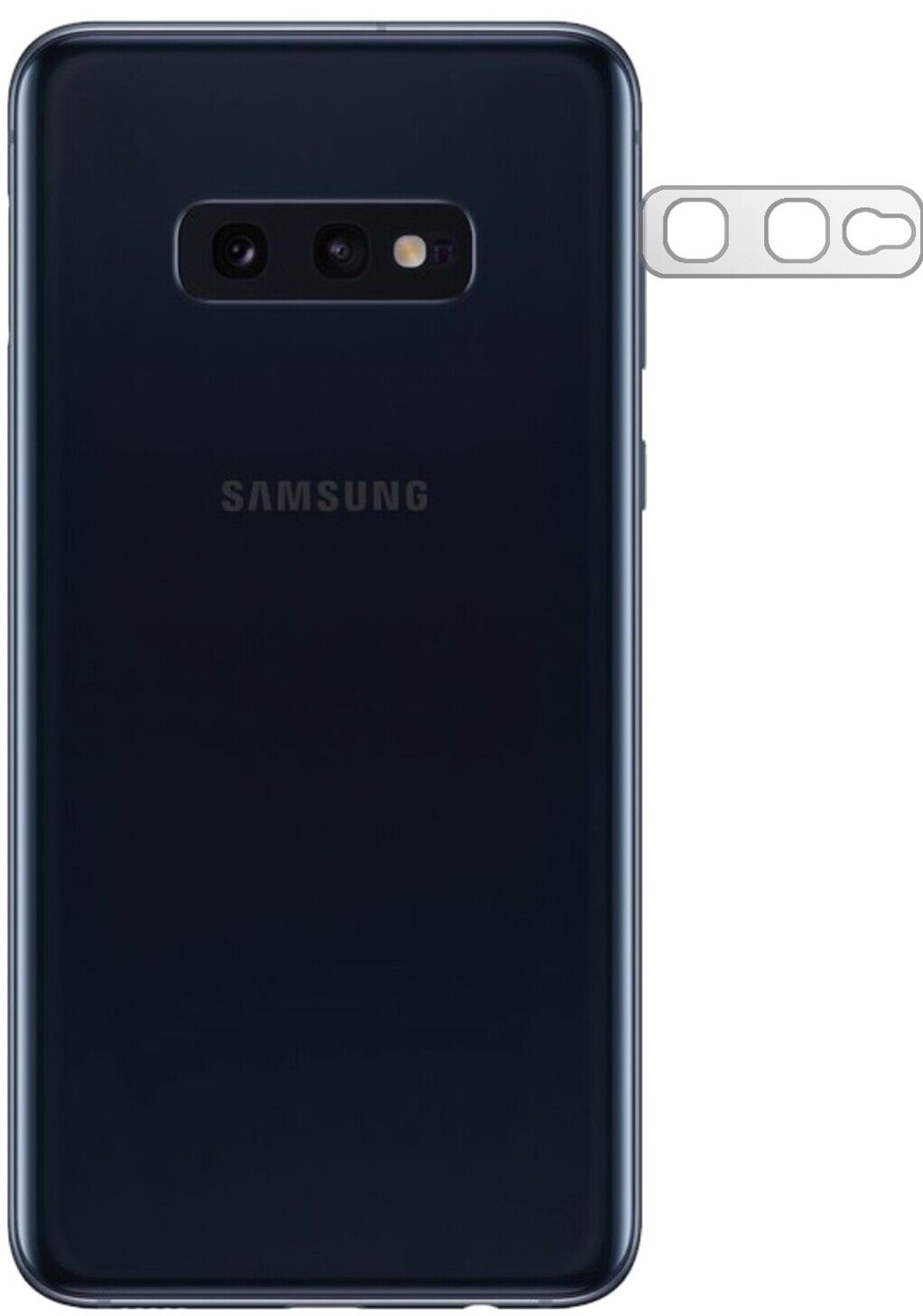 Klare Displayschutzfolie von dipos passend für Samsung Galaxy S10e Kameralinse, präziser Zuschnitt und blasenfrei montiert