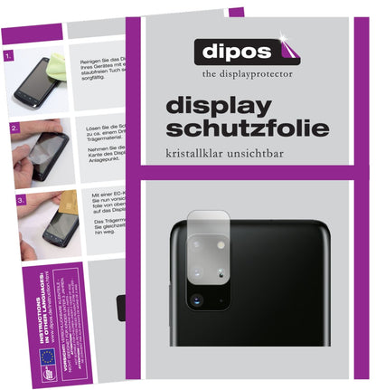 Klare Displayschutzfolie von dipos passend für Samsung Galaxy S20 Kameralinse, präziser Zuschnitt und blasenfrei montiert