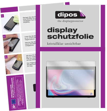 Klare Displayschutzfolie von dipos passend für Samsung Galaxy View 2, präziser Zuschnitt und blasenfrei montiert