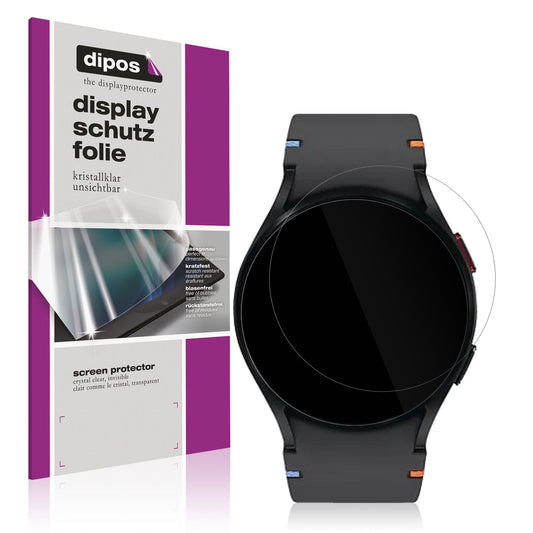 Klare Displayschutzfolie von dipos passend für Samsung Galaxy Watch FE 40mm, präziser Zuschnitt und blasenfrei montiert