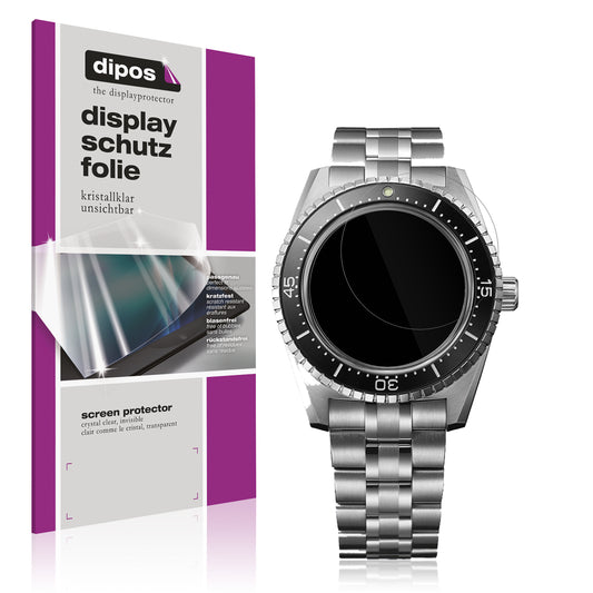Klare Displayschutzfolie von dipos passend für Seiko Prospex Ladies Marine Sports, präziser Zuschnitt und blasenfrei montiert