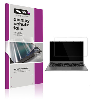 Klare Displayschutzfolie von dipos passend für SGIN 17 Zoll 8GB RAM, präziser Zuschnitt und blasenfrei montiert