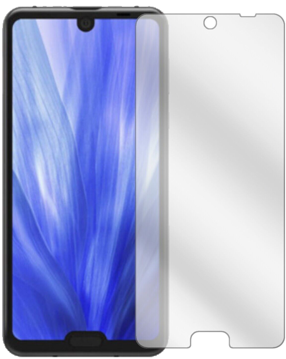 Klare Displayschutzfolie von dipos passend für Sharp Aquos R3, präziser Zuschnitt und blasenfrei montiert