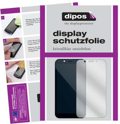 Klare Displayschutzfolie von dipos passend für Shift 6mq, präziser Zuschnitt und blasenfrei montiert