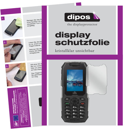 Klare Displayschutzfolie von dipos passend für Snopow M2, präziser Zuschnitt und blasenfrei montiert