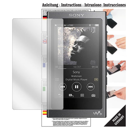 Klare Displayschutzfolie von dipos passend für Sony Walkman NW-A35, präziser Zuschnitt und blasenfrei montiert