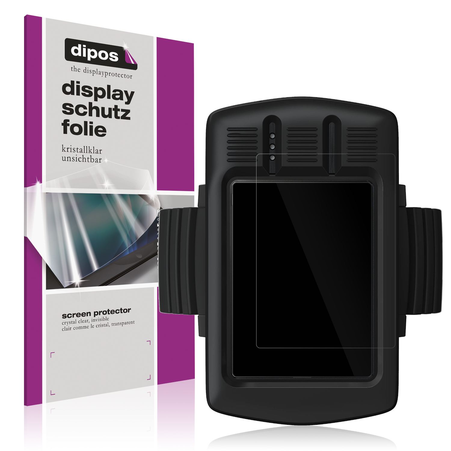 Klare Displayschutzfolie von dipos passend für Suunto EON Tauchcomputer, präziser Zuschnitt und blasenfrei montiert