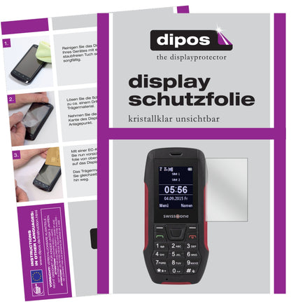 Klare Displayschutzfolie von dipos passend für Swisstone SX 567, präziser Zuschnitt und blasenfrei montiert