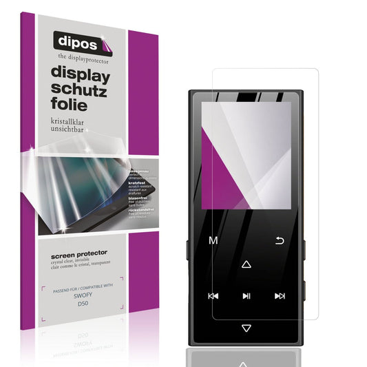 Klare Displayschutzfolie von dipos passend für SWOFY D50, präziser Zuschnitt und blasenfrei montiert