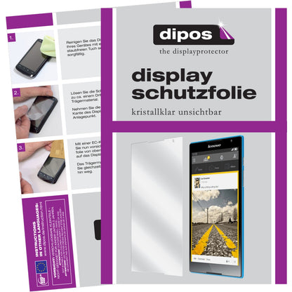 Klare Displayschutzfolie von dipos passend für Tab S8 Lenovo, präziser Zuschnitt und blasenfrei montiert