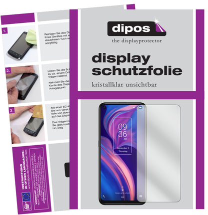 Klare Displayschutzfolie von dipos passend für TCL Plex, präziser Zuschnitt und blasenfrei montiert