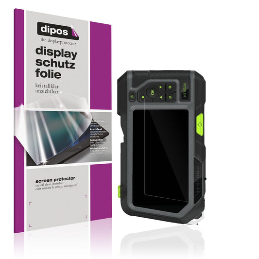 Klare Displayschutzfolie von dipos passend für Teslong NTS500, präziser Zuschnitt und blasenfrei montiert