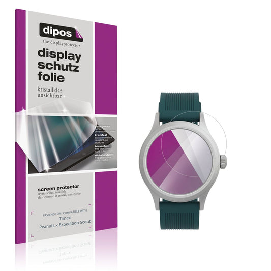 Klare Displayschutzfolie von dipos passend für Timex Peanuts x Expedition Scout, präziser Zuschnitt und blasenfrei montiert