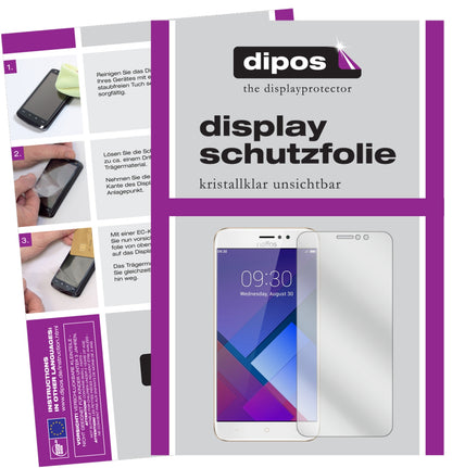 Klare Displayschutzfolie von dipos passend für TP-Link Neffos C7, präziser Zuschnitt und blasenfrei montiert