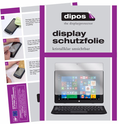 Klare Displayschutzfolie von dipos passend für Trekstor LingoTab, präziser Zuschnitt und blasenfrei montiert