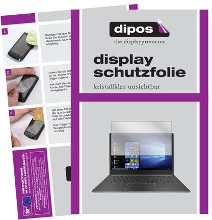 Klare Displayschutzfolie von dipos passend für Trekstor Primebook P14, präziser Zuschnitt und blasenfrei montiert